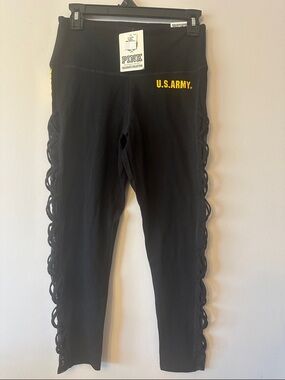 NWT PINK Victoria's Secret army Black Leggins